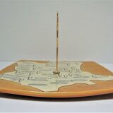 Ceramic cheese platter modernist rooster 60s