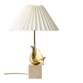 Philippe Jean Signed Brass Bird Table Lamp, Limited Edition 201/300, 1980