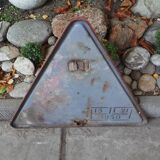 Steam train road sign 1950