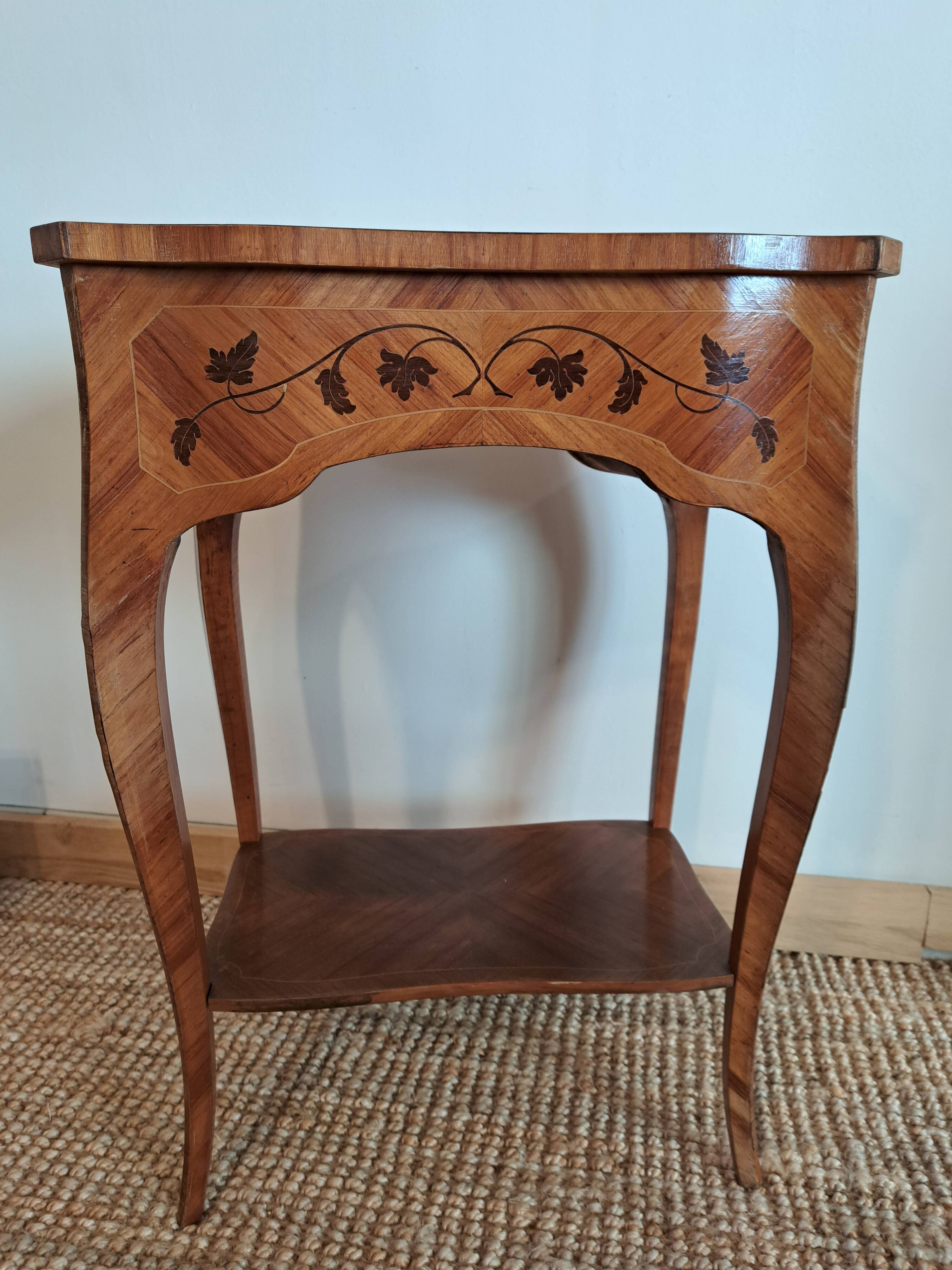 Pair of marquetry tables