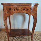 Pair of marquetry tables