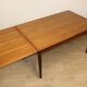Danish Scandinavian extendable dining table in teak, 1960.