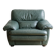 Vintage green leather armchair
