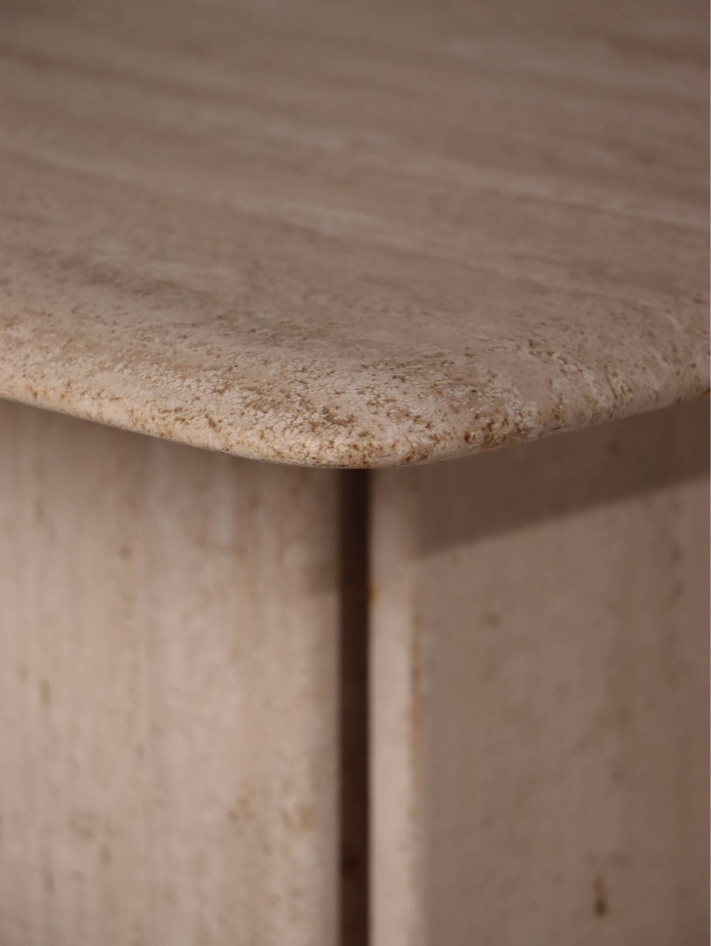Travertine coffee table
