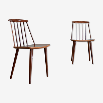 Chaises J77 par Folke Palsson pour FDB Møbelfabrik, Danemark