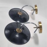 Wall lights in enamelled sheet metal