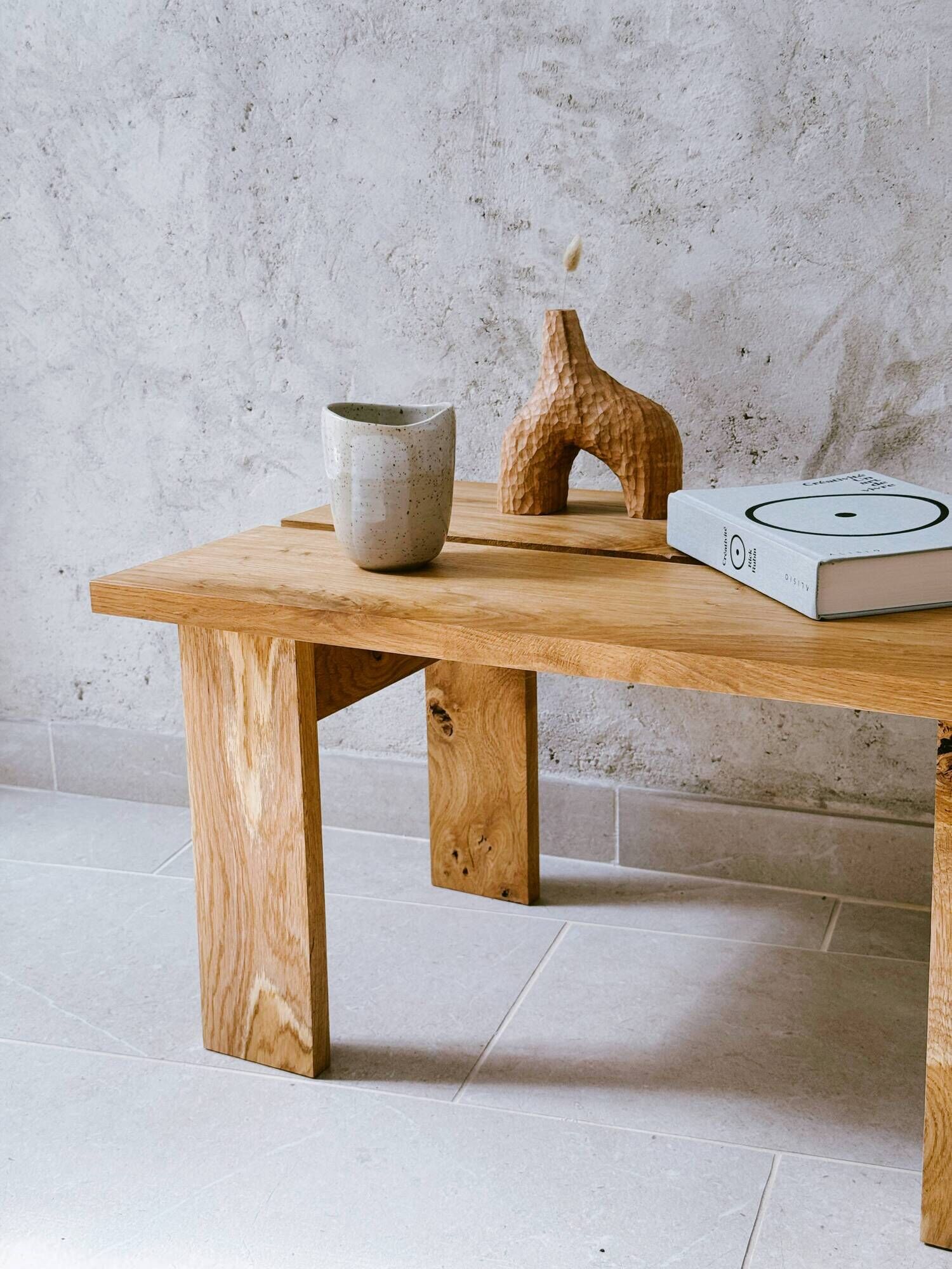 Solid oak coffee table, minimalist / contemporary design