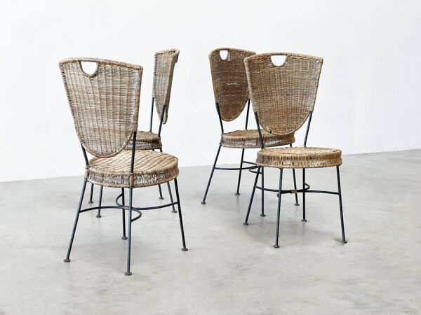 Chaises de salle à manger en rotin