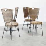 Rattan dining chairs