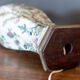 Chinese porcelain lamp mid-twentieth floral decoration wood support