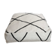 Black and white Berber ottoman cover with diamonds