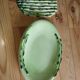 Vintage Vallauris asparagus dish in barbotine ceramic – 1950s