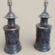 Pair of antique lamp feet - Greek mythology - Bacchanalia