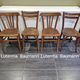 4 Baumann / Luterma bistro chairs, 1960s