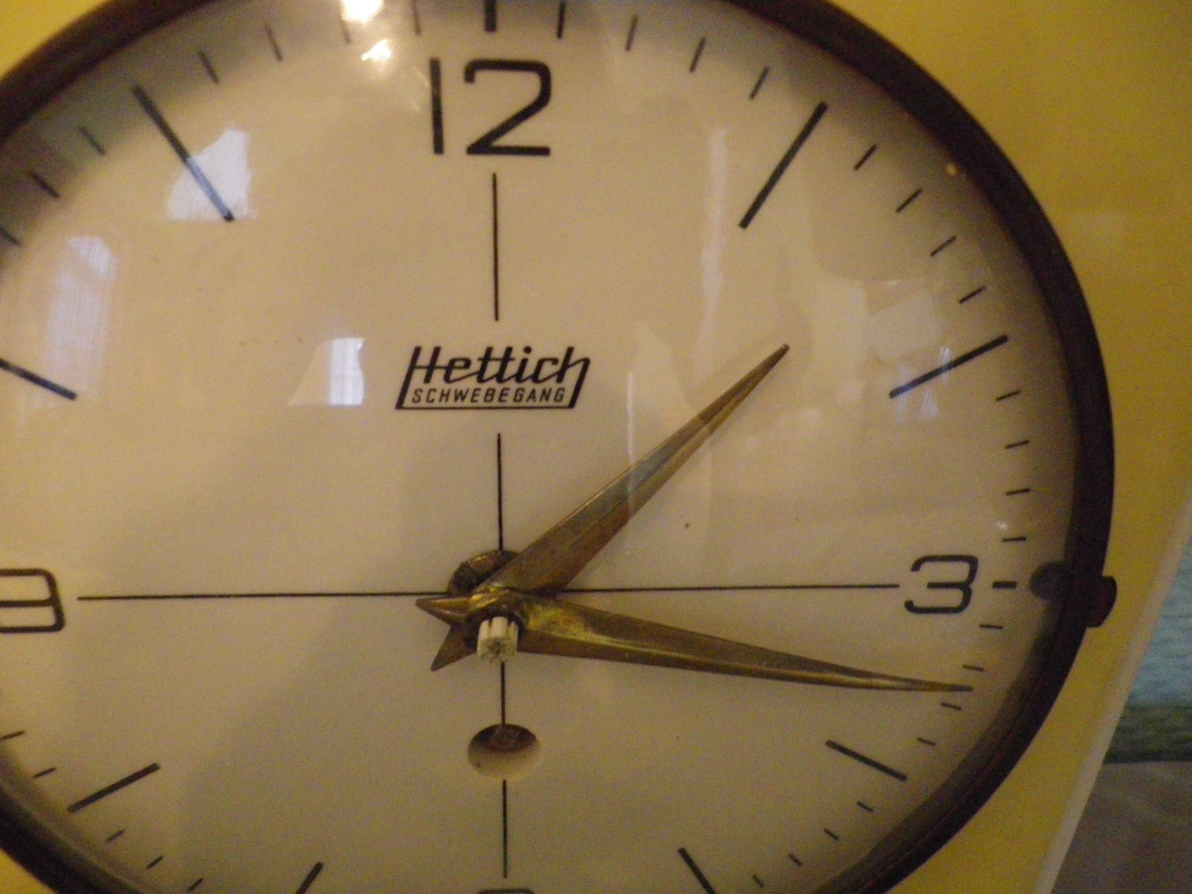 Ceramic wall clock brand hettich germany 1950