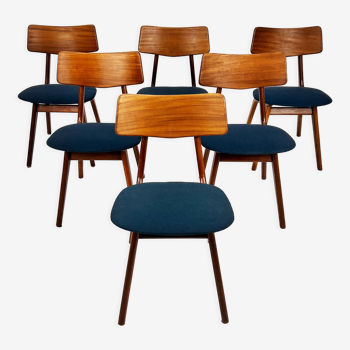Set of 6 Mid Century Louis van Teeffelen Dining Chairs, 1960s