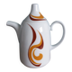 Coffee pot, teapot, porcelain, Italy, 70s, space age