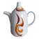 Coffee pot, teapot, porcelain, Italy, 70s, space age