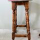 Pair of antique high stools in solid wood