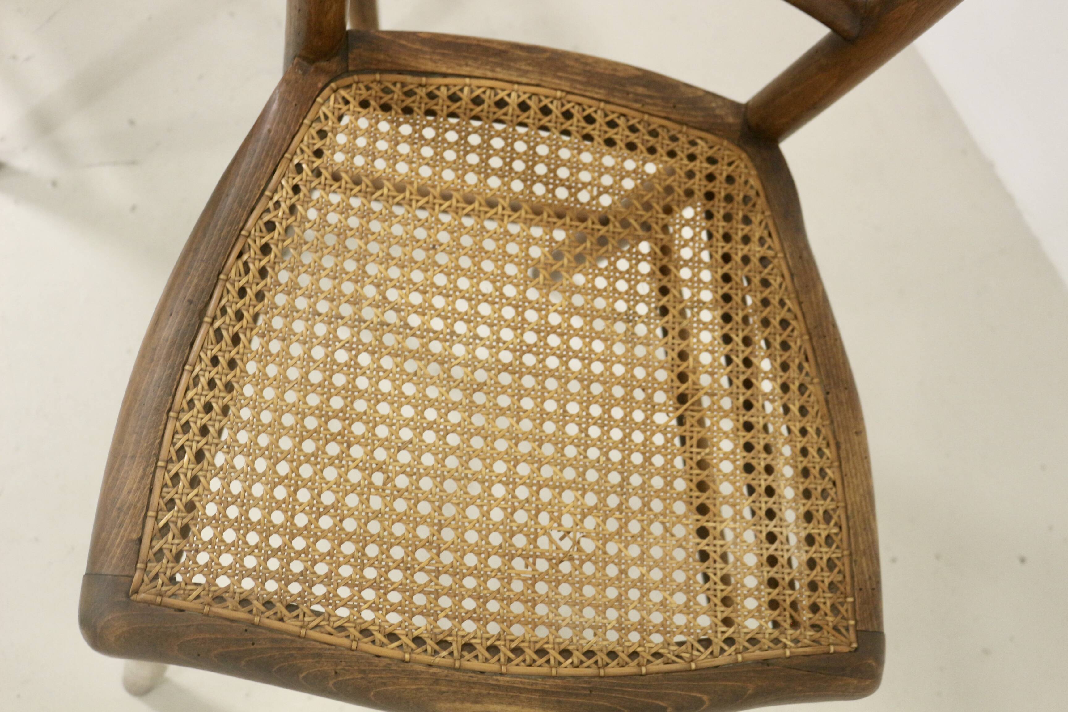 Pair of bistro chairs with canework. Ref Brunelle