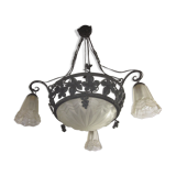 Art deco Degué chandelier signed