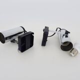 Pair of Targetti style adjustable spotlight wall lights from the 1970s