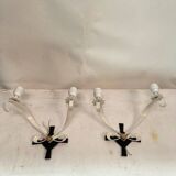 Pair of 1940 wall lights attributed to René Drouet