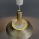 Lampe à suspension en métal VEB couleur laiton et blanc années 1960