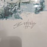 Magnificent Print (Lithograph/Watercolor) Provençal Village Scene