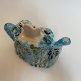 Théière anglaise en céramique vintage