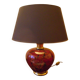 Dolphin table lamp, foot in glazed ceramic, fabric shade, 1960s