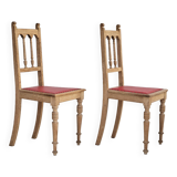1950s, set 2 pcs of Danish dinning chairs, original good condition, oak wood.