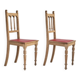 Années 1950, ensemble de 2 chaises de salle à manger danoises, bon état d'origine, bois de chêne.