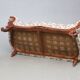 Sofa néo-rococo en acajou — Tissu d'ameublement — Élégance de style salon — 18ème