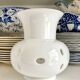 Vase balustre overlay en opaline blanche