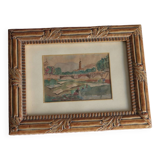 Small old landscape painting