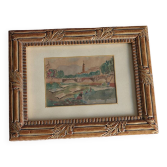 Petit Tableau ancien paysage