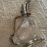 Silver-plated metal crystal decanter