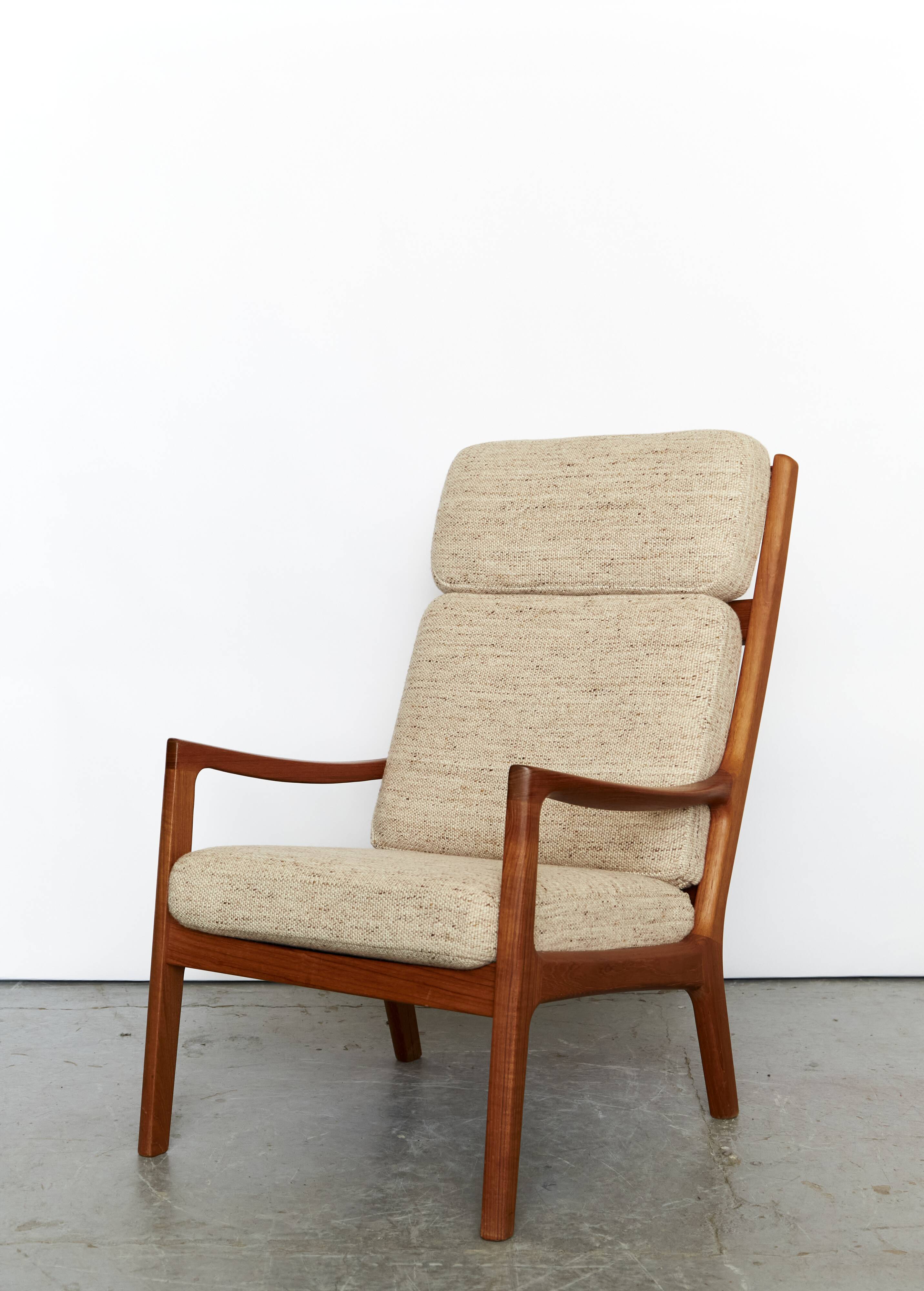 Mid-Century "Senator" Highback Chair by Ole Wanscher for Peter Jeppesen