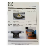 Table "PLATNER" design Warren Platner 1962 structure bronze / plateau verre