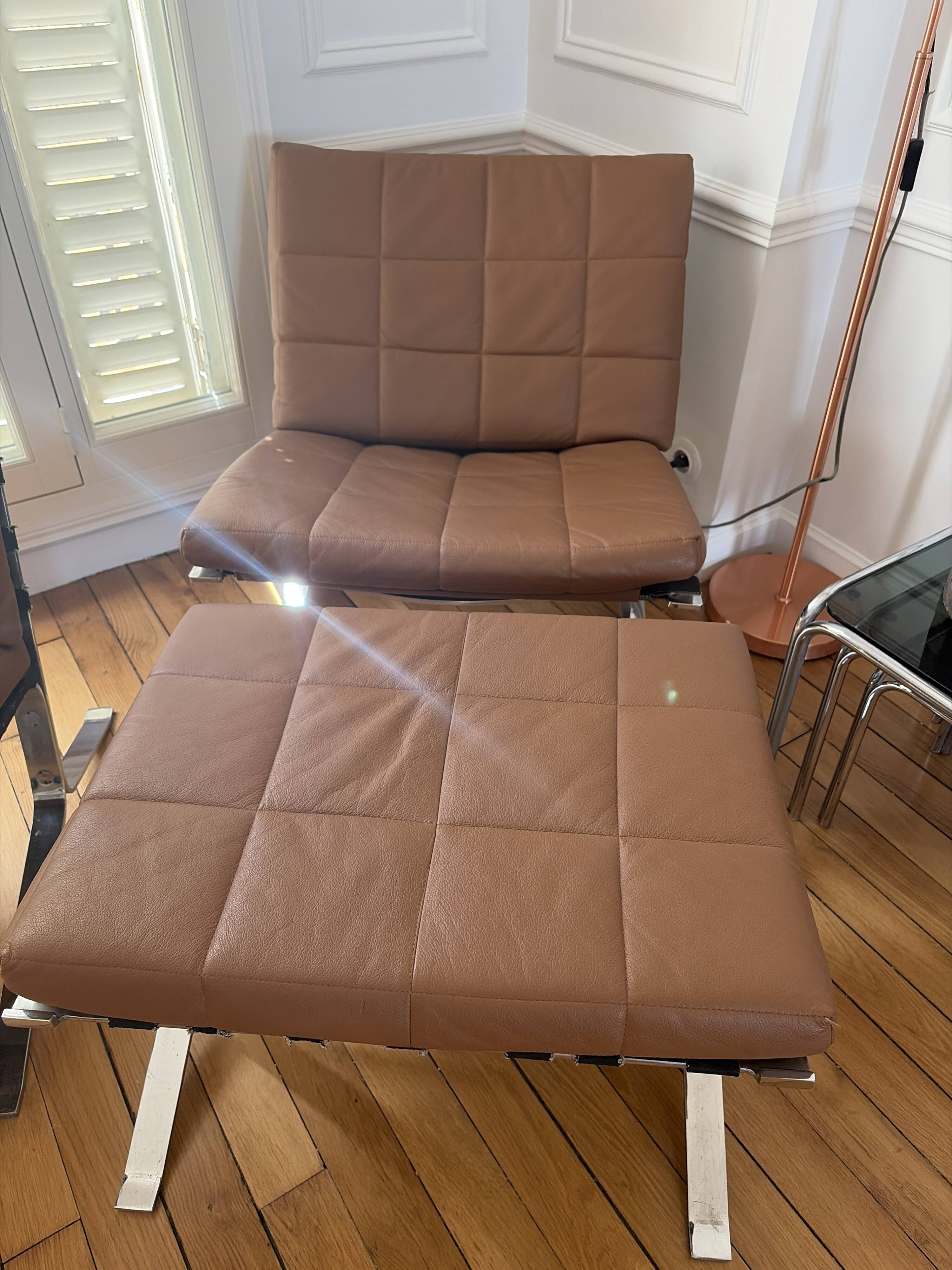 Armchairs and footrests by Olivier Mourgue