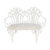 2-seater wrought iron bench in the 1960s