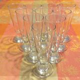 10 flûtes champagne sans pied