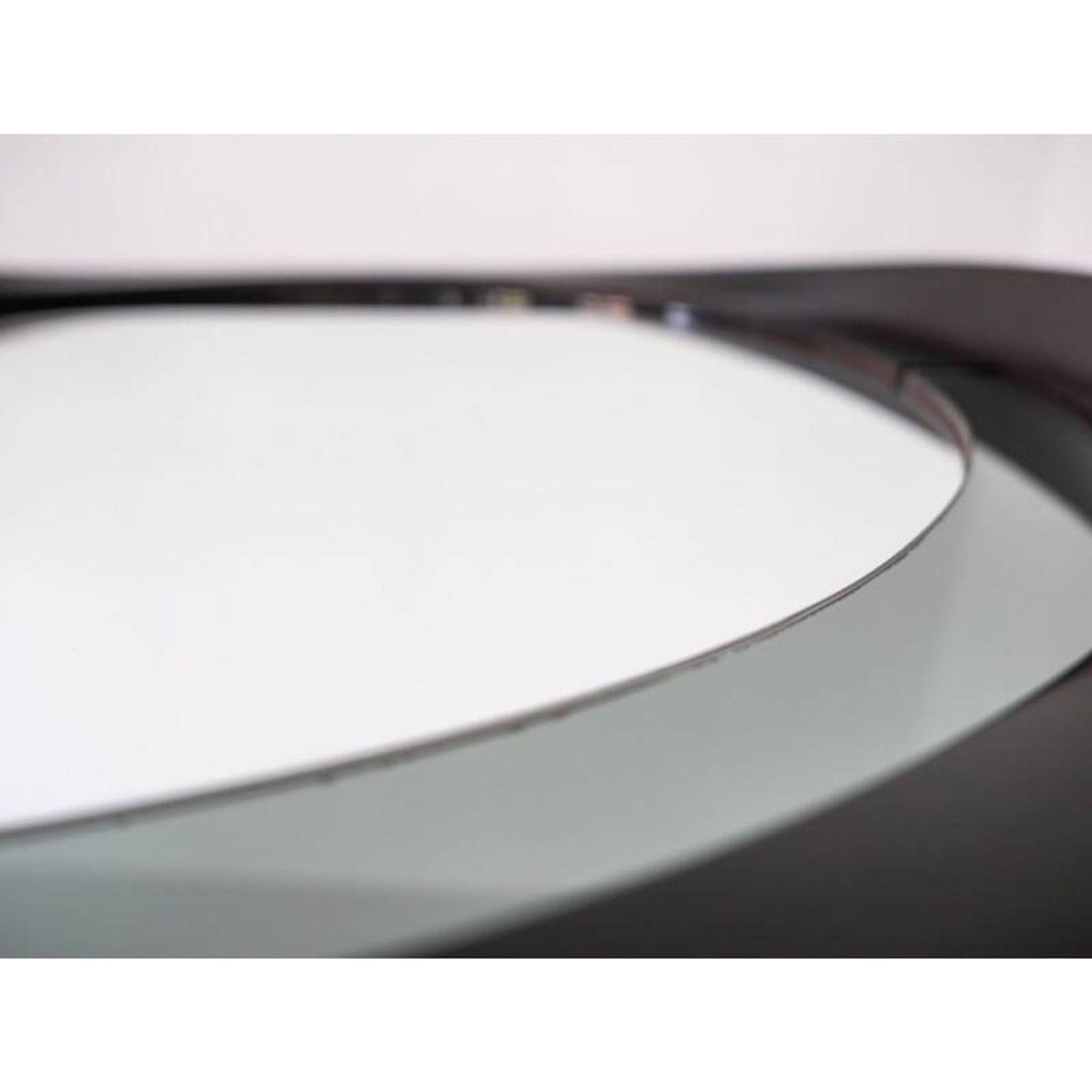 Round smoked glass wall mirror, Italy 1970s
