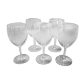 Set de 5 verres a bordeau en cristal