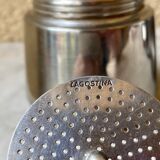 Italian coffee maker 3 cups lagostina vintage 60s design streamline stainless steel 18/10