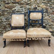 Victorian style nurse's chair, late 19th century fireside chair