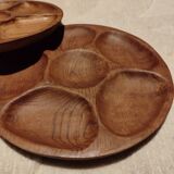 Set of 3 teak plates