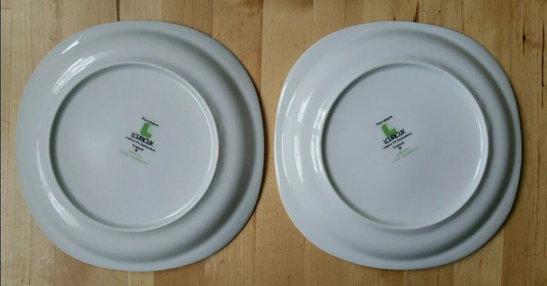 7 assiettes à dessert porcelaine fleurs roses