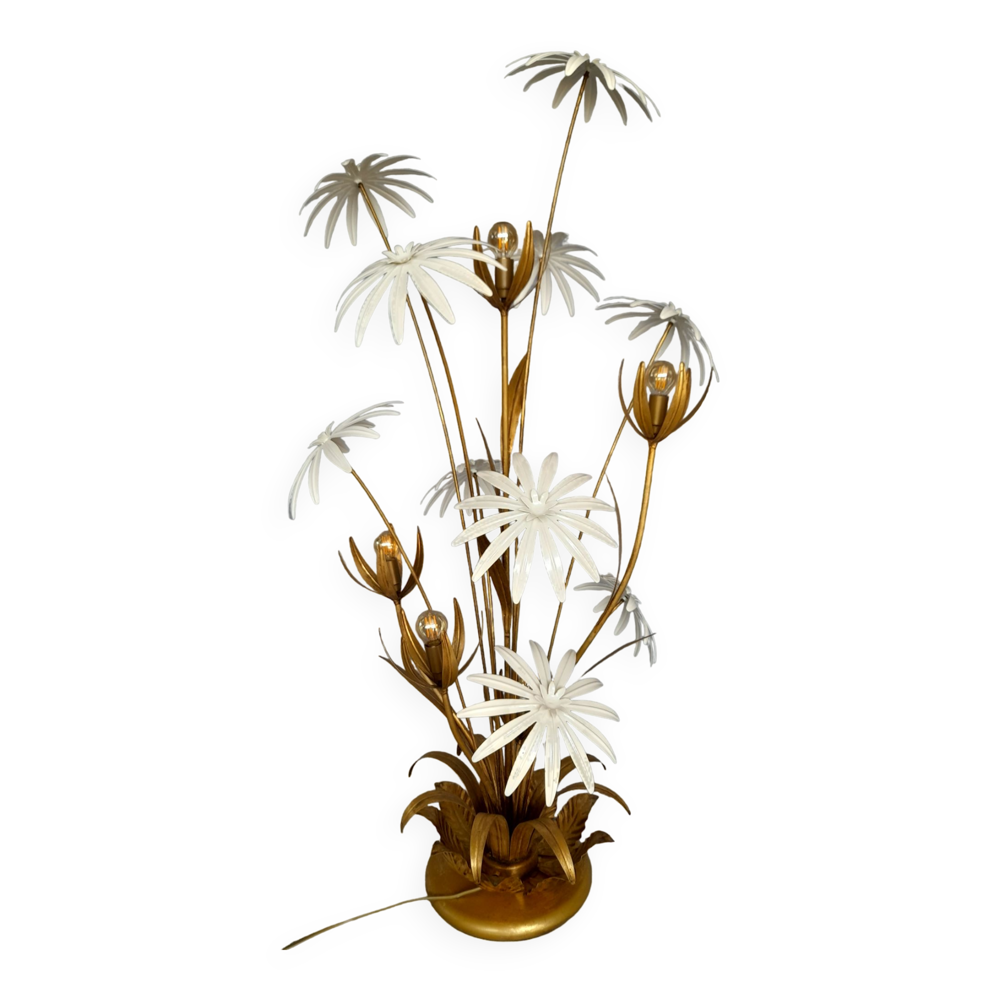 Vintage floral floor lamp hans kogl